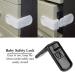 5Pcs Baby Safety Lock - Adhesive Cabinet Locks for Drawers & Cabinets | Child Proofing (Black) - Secure Your Home! - Buy Online on SooperMarket.com