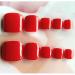 RODAKY Glossy Red Press On Toe Nails - 24PCS False Toe Nail Set for Women - Buy Online on SooperMarket.com