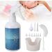 Ear Wax Removal Kit - Gentle Ear Washer Bottle System for Kids & Adults with 7 Rinse Heads, 2 Nozzles, 1 Brush - Ear Irrigation Flushing Tool - Buy Online on SooperMarket.com