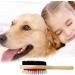 Double Sided Wooden Dog Brush for Grooming & Cleaning | 2-in-1 Pin & Bristle Soft Pet Hair Brush for Dogs & Cats | Long or Short Haired | Eco-Friendly - Buy Online on SooperMarket.com