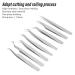 8-Part Stainless Steel Eyelash Extension Tweezers Set - Fine Lace Silver Tweezers for Perfect Eyelash Application - Buy Online on SooperMarket.com