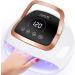 UV Light for Gel Nails LKE Nail Dryers 268W UV LED Nail Lamp for Gel Nail Polish Kit Fast Curing with 66 LED Beads 4 Timers LCD Display and Auto Sensor Professional for Home and Salon Use Large