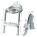 Potty Training Seat for Toddlers | Kids Toilet Chair with Ladder and Step Stool (Gray/White) - Buy Online on SooperMarket.com