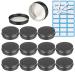 Zeoabsy 10 pieces 60ml matt black aluminum empty jar round aluminum doses with screw lid cream box screw box aludose tins for cosmetics candle ointments 5x spatula 1x etiquette matt black 60ml