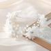 IYOU Flower Girl Headpiece Floral White Headbands Pearl Wedding Hair Vines Bridal Communion Hair Accessories for Girls - Buy Online on SooperMarket.com
