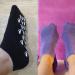 Moisturizing Gel Socks - 2 Pairs Infused with Vitamins & Oils for Spa Foot Care - Pink & Blue - Ideal for Women - Buy Online on SooperMarket.com