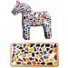 PINUO&KE 200g Square Ceramic Mosaic Tiles for Crafts - Colorful Stained Glass Pieces - Red - Buy Online on SooperMarket.com
