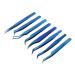 Premium 8-Part Steel Eyelash Extension Tweezers Set - Precision Fine Pointed Tools for Professionals - Buy Online on SooperMarket.com