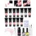 LOUMMRCY Polygel Nail Kit - Complete 8 Piece Starter Set for Beginners | DIY French Nail Art & Manicure at Home - Buy Online on SooperMarket.com