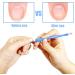 3-Piece V-Shaped Cuticle Trimmer & Pusher Set for Nail Care - Blue - Buy Online on SooperMarket.com