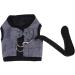 Minkissy 3pcs Bunny Vest Dress for Small Animals | Guinea Pig & Hedgehog Clothes | Soft Ferrope Harness & Lead Vest | Gray & Black - Buy Online on SooperMarket.com