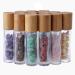 10ml Clear Glass Roll-on Bottles with Gemstone Roller Balls & Healing Crystals - Essential Oil Bottles with Bamboo Lids - 10 Pieces Set - Buy Online on SooperMarket.com