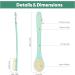 Men's Exfoliating Shower Brush with Long Handle - Light Green - Buy Online on SooperMarket.com