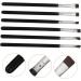Baluue 12 Pcs Flat Eyebrow Brush Eyebrow Eyeliner Brush Eyeliner Makeup Brush Eye Brush Wooden Handle Black - Buy Online on SooperMarket.com