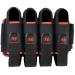 Empire Omega Paintball 4 Pod Harness Hook & Loop Strap Pack Black w/Red, Black / Red