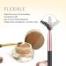 Premium Eyebrow Brush Set - 3 Spoolie & Angled Brushes for Powders, Waxes & Gels - Black - Buy Online on SooperMarket.com