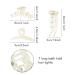 inSowni 7 Pack Pearl Hair Claw Clips - Elegant White Non Slip Barrettes for Women & Girls - Wedding Bridal Hair Accessories - Korean Style Grip Clamps - Buy Online on SooperMarket.com