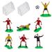 Dekora Football Cake Toppers Birthday Cake Decoration Football and Sport Themed Cake 7 Figures 2 Goals and 1 Ball