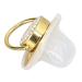 Toddler Pacifier Portable Silicone Fashionable Golden Letter Pacifier Safe Exquisite Rhinestone (Letter J)