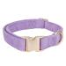 YUDOTE Ultra-soft dog collar natural cotton cord for small dogs with sensitive skin lilac S (1 pack) lilac