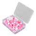 74 Pcs Round Hair Beads DIY Braid Hair Beads Braids for Girls(Pink)
