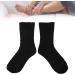 Diabetic Foot Ankle Quarter Socks for Swollen Edema & Circulatory Feet - Wide Non-Binding Top, Moisture Wicking - Black - Buy Online on SooperMarket.com