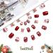 Vatocu Christmas False Nails - Short Red Press On Nails with Snowflakes, Elk, Snowman Design - 24pcs for Women and Girls - Buy Online on SooperMarket.com