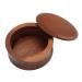 Wooden Shaving Mug Wooden Shaving Brush Bowl Medium Size Portable with Lid for Barber Shop Facial Cleaning