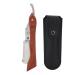 Premium Foldable Razor for Men - Streamlined Design Comfortable Handle & PU Leather Case - Ideal for Hairdressers & Home Use - Buy Online on SooperMarket.com