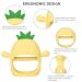 Socub Silicone Baby Teething Toy | BPA-Free Mitten Teether for Infants 12 Months+ | Soothes Sore Gums, Promotes Sucking Needs | Yellow - Buy Online on SooperMarket.com