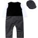AmzBarley Baby Boys Gentlemans Outfit Suit | Tuxedo Rompers | Black 103 | 12-18 Months - Buy Online on SooperMarket.com