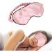 Zeiwohndc Double Sided Imitation Silk Satin Sleep Eye Mask - Women's Solid Color Anti-Aging Skin Care Blindfold with Elastic Band - Buy Online on SooperMarket.com