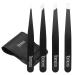 Tweezers for Eyebrows, 4-piece Slant Tip and Pointed Eyebrow Tweezer Set Great Precision for Eyebrows Facial Hair, Ingrown Hair, Splinter, Blackhead and Tick Remover (Black)