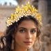 Zoestar Leaf Bride Wedding Crowns and Tiaras Gold Flower Crown Headband Princess Goddess Headpiece Bridal Headwear for Women - Buy Online on SooperMarket.com