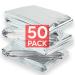 Altland 50 Pack of Emergency Blankets - Individually Packaged Silver Mylar Blankets Silver (50 Pack)