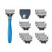 Harry's Razors for Men - Men's Razor Set with Indigo Blue Handle 13 Razor Blade Refills Travel Blade Cover Indigo Blue 13