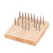 TANG SONG 80-Hole Wood Nail Drill Grinding Bit Storage Board Suite Nail Drill Bits Container Nail Drill Bit Display Stand