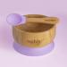 Nohla Bamboo Baby Suction Plate Bowl & Spoon Set | Secure Grip | Eco-Friendly BPA-Free | Lilac Color - Buy Online on SooperMarket.com