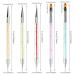 Sularpek Nail Art Brushes 5 Pcs Double-Ended Kit - Nail Art Point Drill Drawing Brush Pen, UV Gel Brush for Design & Detailing - Buy Online on SooperMarket.com