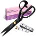 Fabric Scissors Professional (9-inch), Premium Scissors for Fabric Cutting with Bonus Measuring Tape - Made of High Density Carbon Steel Shears, Sewing Scissors for Fabric, Leather, Thin Metal, etc. 9 inch