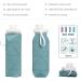 20oz Dark Green Collapsible Water Bottle | Leakproof & Reusable | BPA-Free Silicone | Portable for Gym, Camping & Travel - Buy Online on SooperMarket.com
