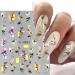 Dornail 5D Embossed Bronzing Nail Stickers - Spring Floral Decals for Women Manicure - Colorful Flower & Bird Nail Art Accessories - Buy Online on SooperMarket.com