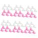 Mikinona 72 Pcs Nail Clip Extension Clamp Nail Binder Clips Manicure Extension Finger Nail Extension Clips Nail Tip Clips Clamps Heavy Duty Nail Dip Kits Equipment Plastic Crystal White 4X3X2CMx6pcs White Pinkx6pcs