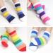 EPEIUS Kids Girls' 5 Pack Seamless Rainbow Stripes Crew Socks - Size Medium, Assorted Colors - Buy Online on SooperMarket.com