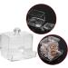 Q Tips Cotton Swab Holder | Acrylic Organizer for Cotton Pads & Makeup - Ideal Pharmacy & Bathroom Solution - Buy Online on SooperMarket.com