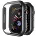 Smiling 2 pack Case Built in Tempered Glass Screen Protector Compatible with Apple Watch Series 8 45mm /Series 7 45mm, Hard PC Case with Screen Protector for iwatch,Overall Protective Cover-Matt Black 45mm Matt Black