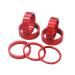 PLATT Bike Headset Spacer Aluminium Alloy Bicycle Stem Headset Spacers Fit 1 1/8-Inch Stem for MTB BMX Road Bikes 2/3/5/10mm(7PCS) red