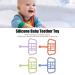 4pcs Football Grid Silicone Baby Teether Chew Toys - Easy Grip Infant Gift for Kids - Buy Online on SooperMarket.com