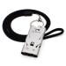 makstore 150dB LOUD whistle stainless steel whistle emergency signal whistle in silver 58x27mm