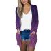 Long Shirt Outerwear Top Thin Warm Knitted Coat Women's Blouse V-Neck Shirt Tunic Long Women's Tunic Women's Shirt Casual Checked Shirt Women's Winter Chunky Knit Jacket H-purple. XXL